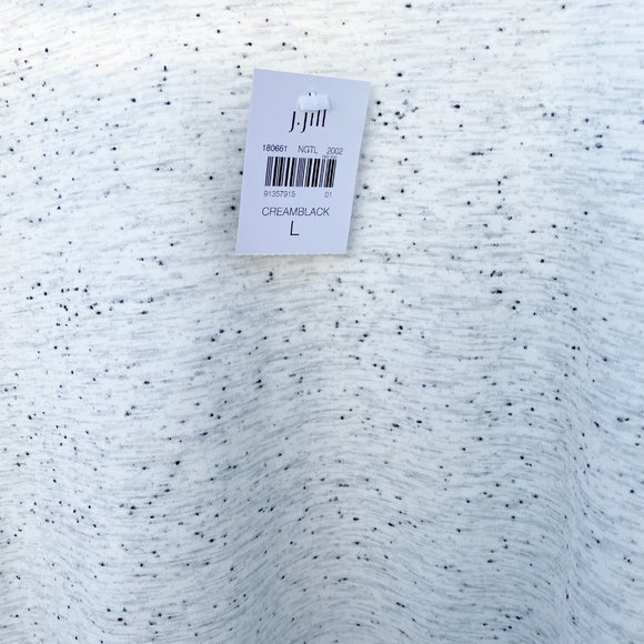 J JILL PONTE TUNIC --  SIZE L   NEVER WORN  CREAM BACKGROUND  BLACK FLECKS - Picture 3 of 4